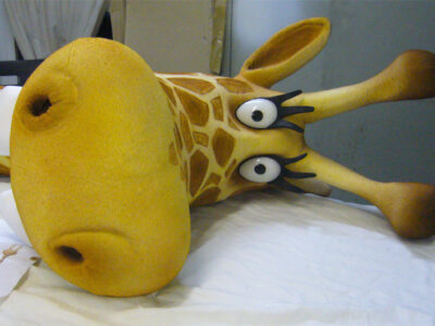 La tête de la girafe.