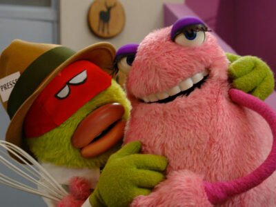 Marionnettes créées pour la série Gorg et Lala , produite par Moving puppet. Créative designer : Corentin Lecourt